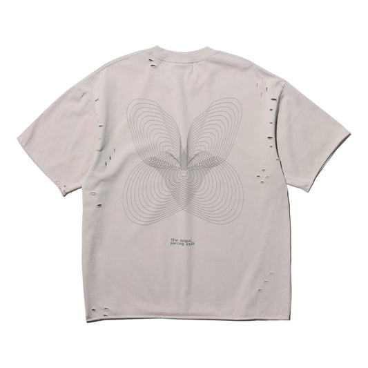 NINE POINT NINE "SPIRAL NEVER END" WASH TEE-GREY