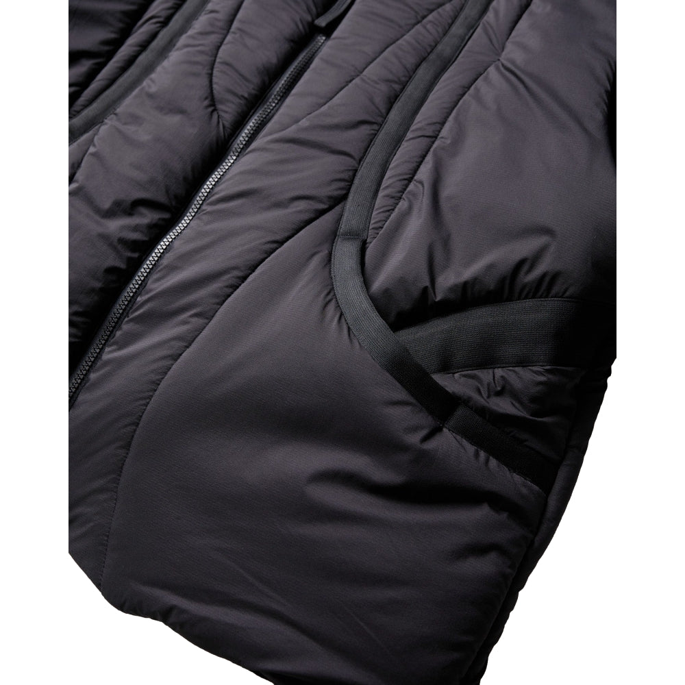 NINE POINT NINE SPRIAL 2IN1 PUFFER JACKET-BLACK