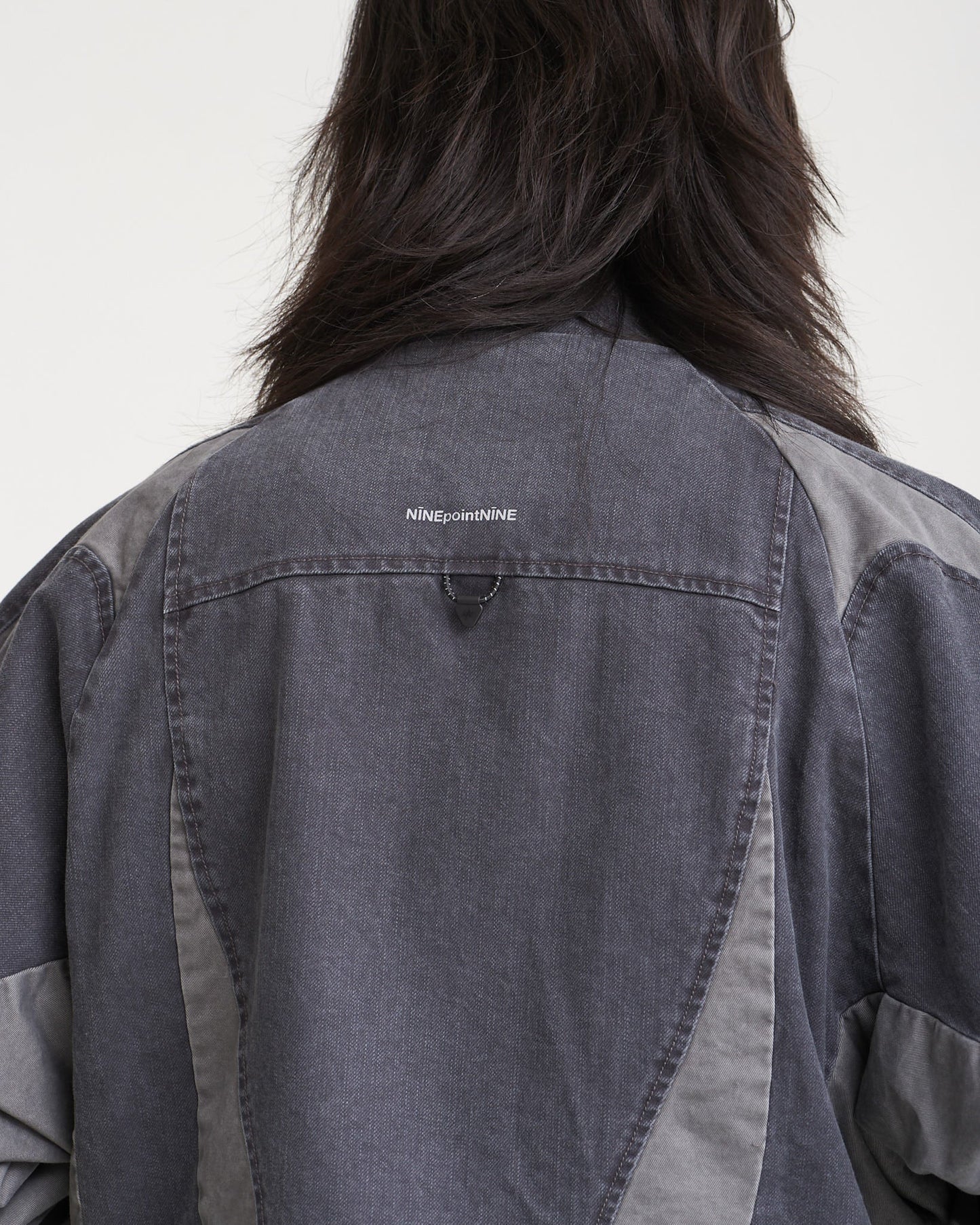 NINE POINT NINE SPRINTER OVERSIZE PANEL DEMIN JACKET-WASHED GREY