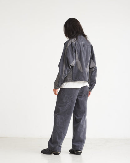 NINE POINT NINE SPRINTER OVERSIZE PANEL DEMIN JACKET-WASHED GREY