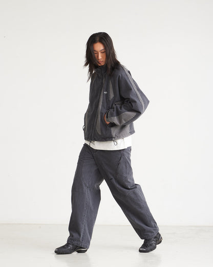 NINE POINT NINE SPRINTER OVERSIZE PANEL DEMIN JACKET-WASHED GREY