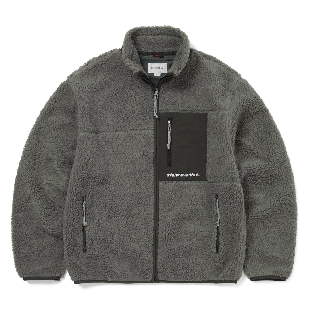 THIS IS NEVER THAT SP SHERPA FLEECE JACKET-CHARCOAL