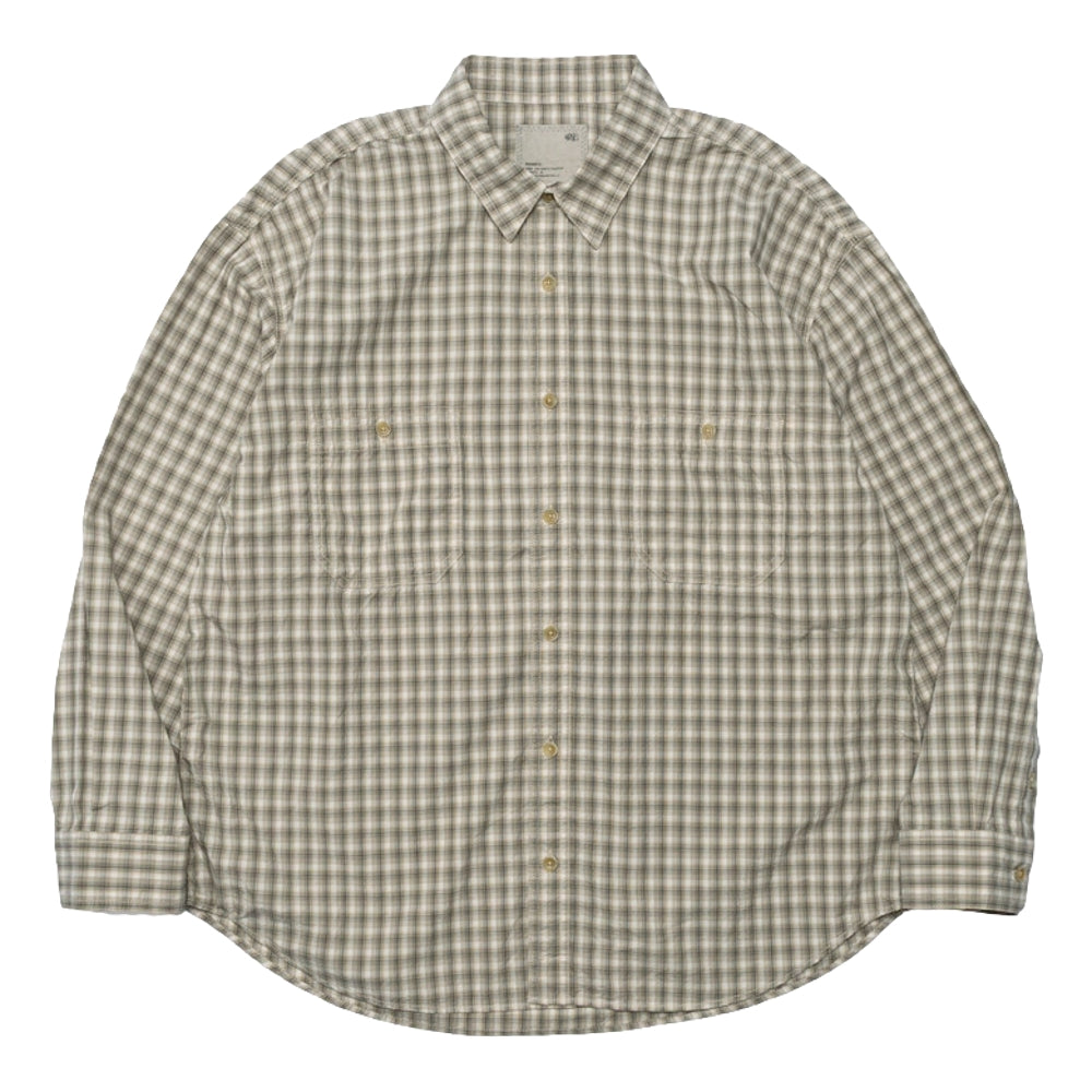 MADNESS STANDARD MINI CHECK BD SHIRT(MADE IN JAPAN)-GRAVEL