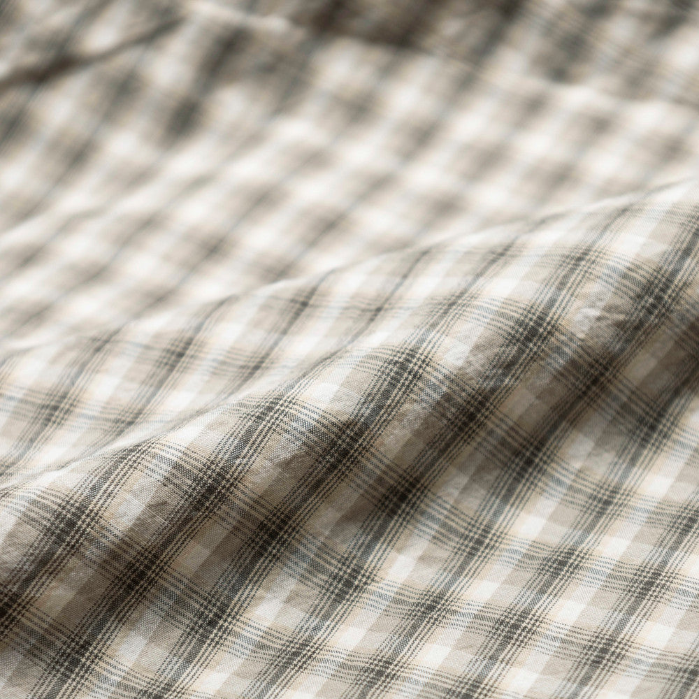 MADNESS STANDARD MINI CHECK BD SHIRT(MADE IN JAPAN)-GRAVEL