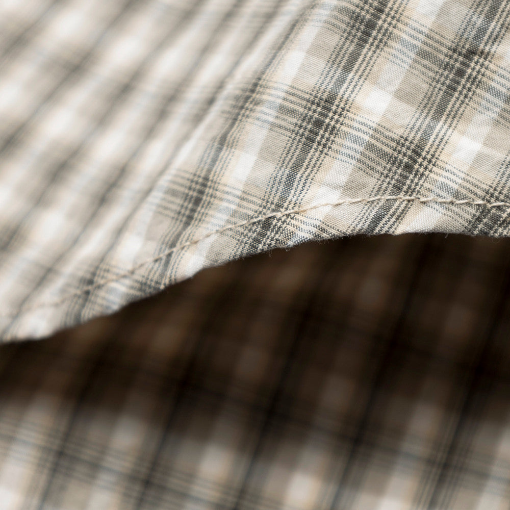 MADNESS STANDARD MINI CHECK BD SHIRT(MADE IN JAPAN)-GRAVEL