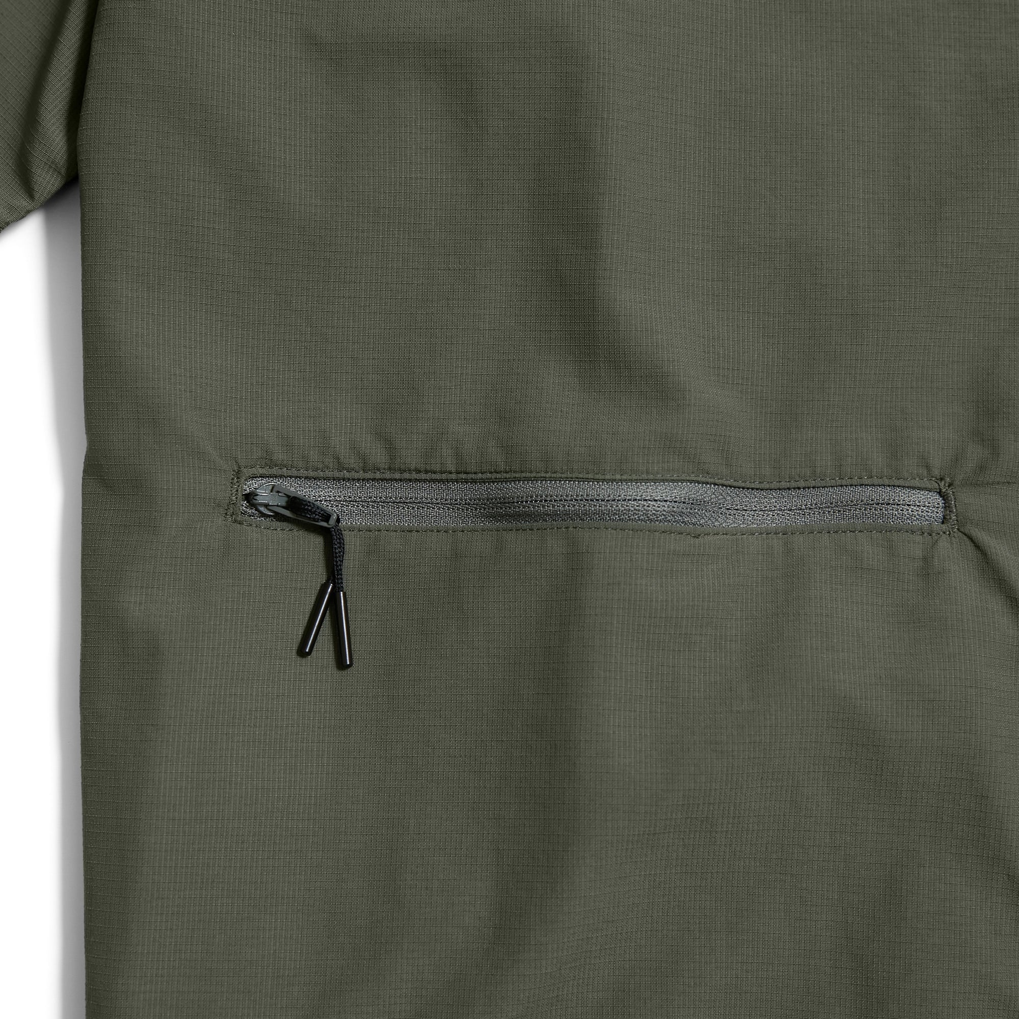 OPEN DIALOGUE X WILD THINGS STAND COLLAR SS SHIRT-OLIVE