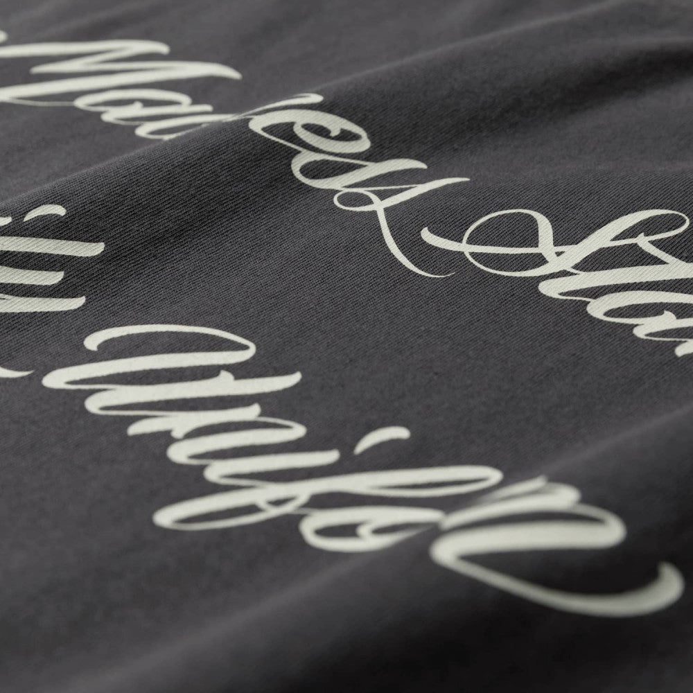 MADNESS STD. UNIFORM SCRIPT POCKET T-SHIRT-CHARCOAL