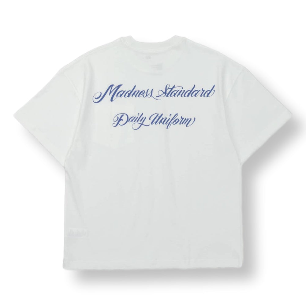 MADNESS STD. UNIFORM SCRIPT POCKET T-SHIRT-WHITE