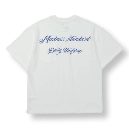 MADNESS STD. UNIFORM SCRIPT POCKET T-SHIRT-WHITE