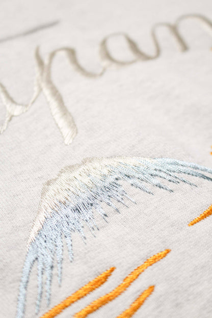 BOWWOW SUKAJAN EMB ZIP HOODIE AGED-OATMEAL