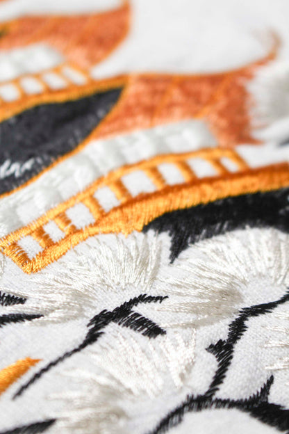 BOWWOW SUKAJAN EMB ZIP HOODIE AGED-OATMEAL