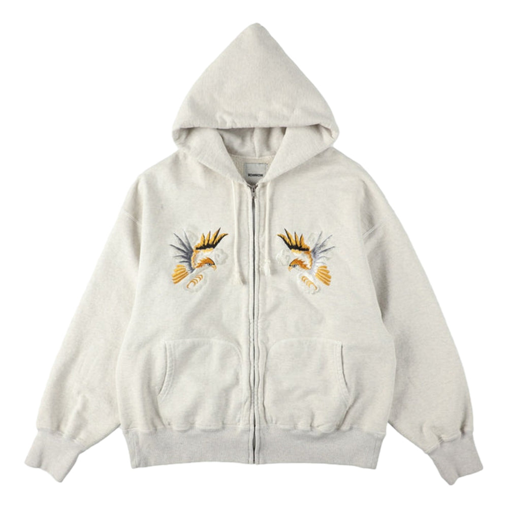 BOWWOW SUKAJAN EMB ZIP HOODIE AGED-OATMEAL