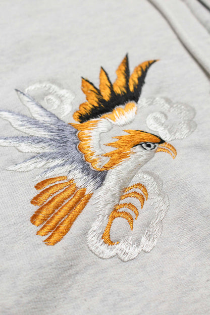 BOWWOW SUKAJAN EMB ZIP HOODIE AGED-OATMEAL