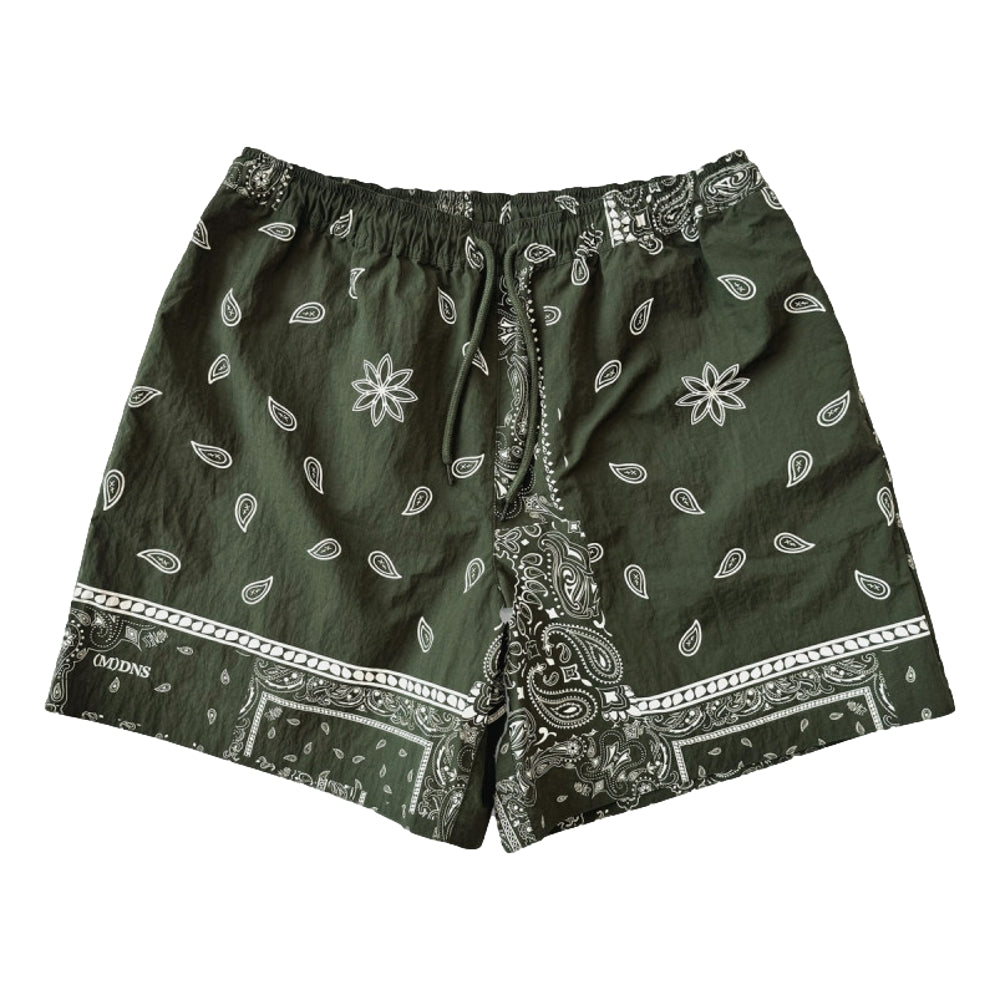 MADNESS SUMMER PAISLEY SHORTS-GREEN