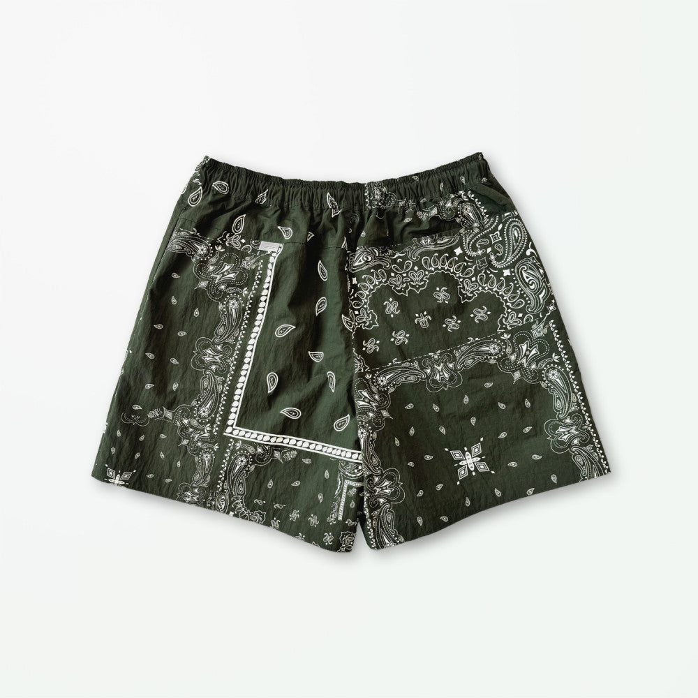 MADNESS SUMMER PAISLEY SHORTS-GREEN