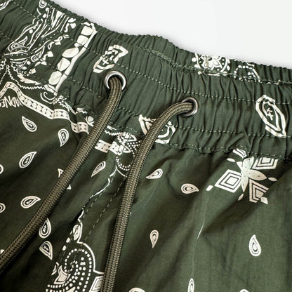MADNESS SUMMER PAISLEY SHORTS-GREEN