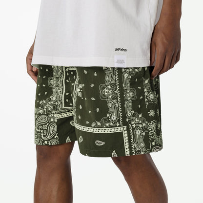 MADNESS SUMMER PAISLEY SHORTS-GREEN