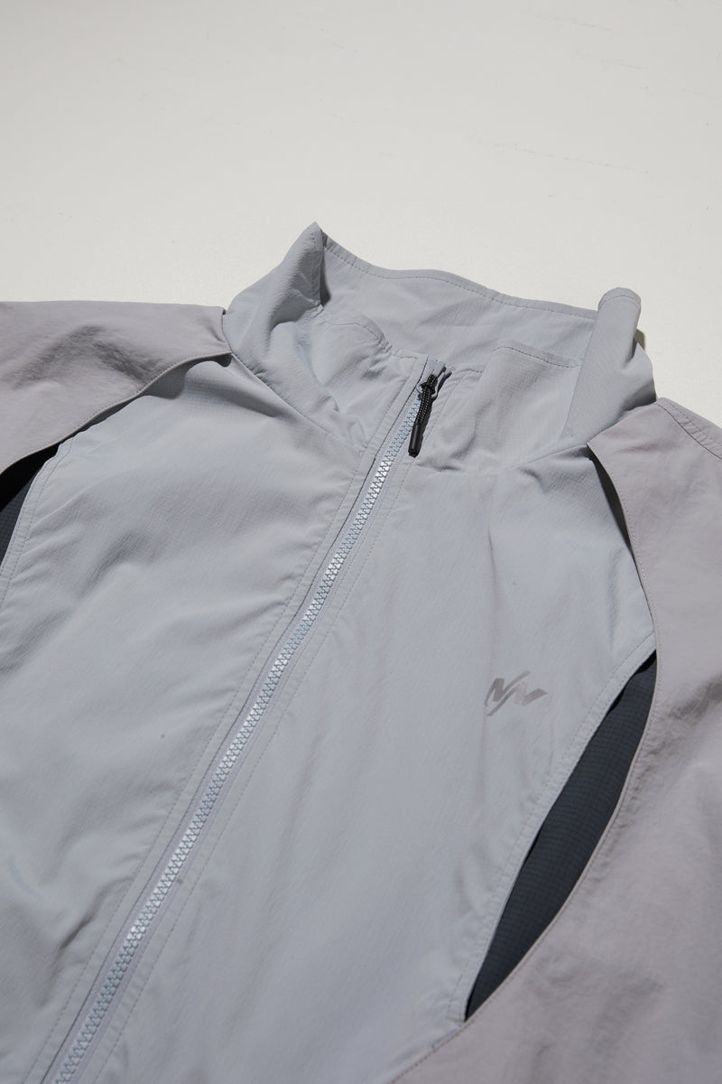 NINE POINT NINE SHORELINE LARYER COACH JACKET-ASH BLUE