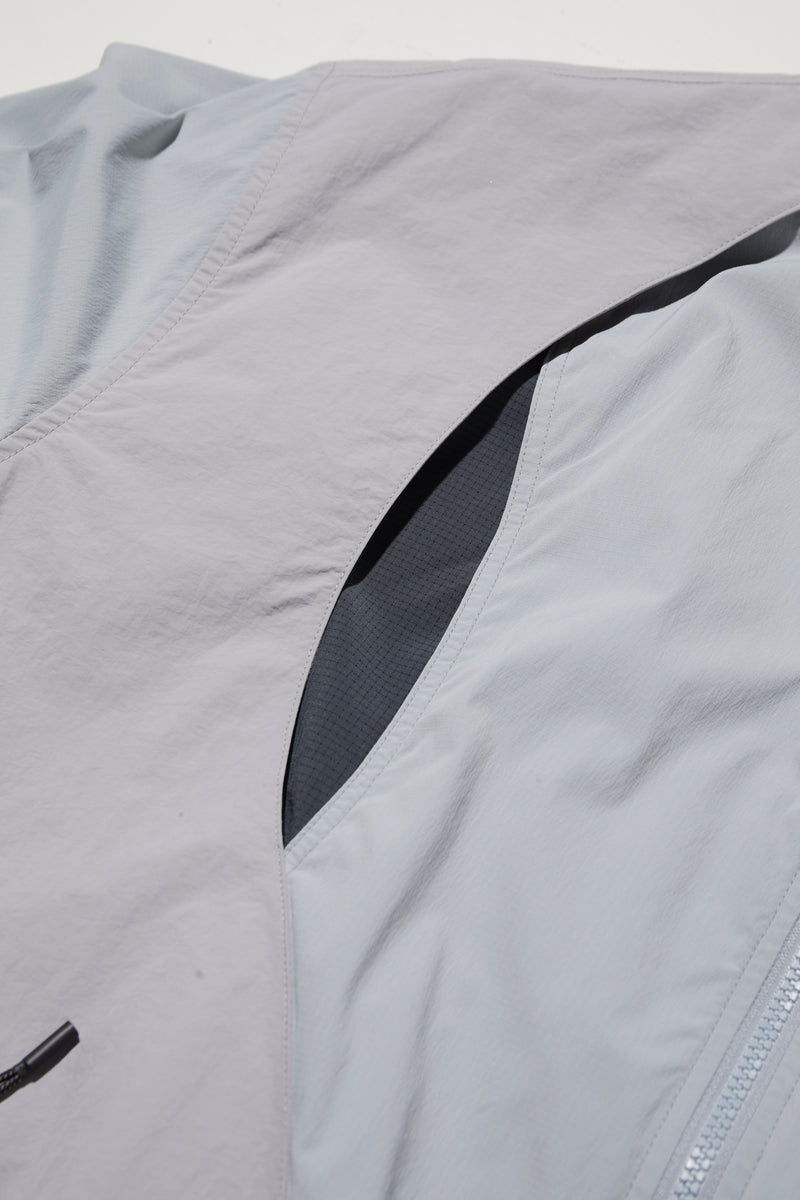 NINE POINT NINE SHORELINE LARYER COACH JACKET-ASH BLUE