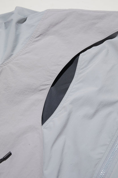 NINE POINT NINE SHORELINE LARYER COACH JACKET-ASH BLUE