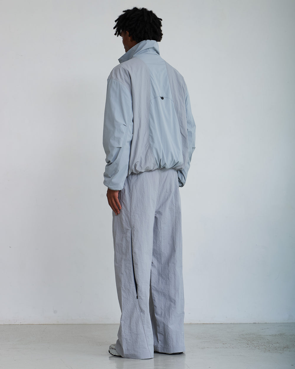 NINE POINT NINE SHORELINE LARYER COACH JACKET-ASH BLUE