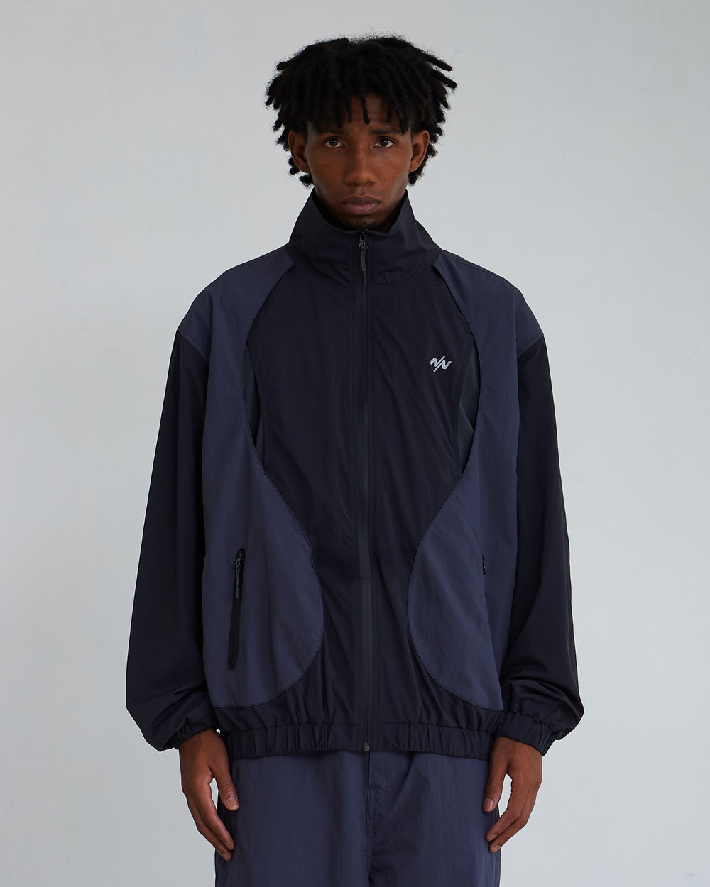 NINE POINT NINE SHORELINE LARYER COACH JACKET-NAVY