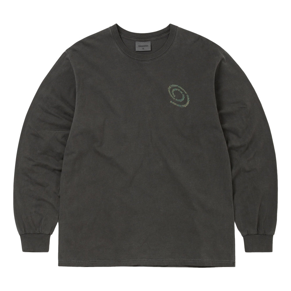 THIS IS NEVER THAT SPIRAL LOGO L/S TEE-CHARCOAL