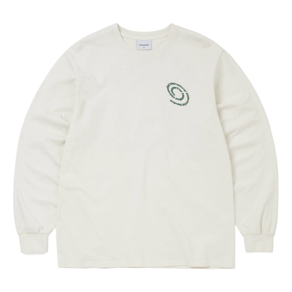 THIS IS NEVER THAT SPIRAL LOGO L/S TEE-LVORY