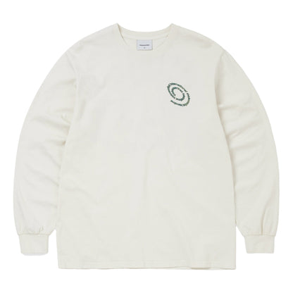 THIS IS NEVER THAT SPIRAL LOGO L/S TEE-LVORY