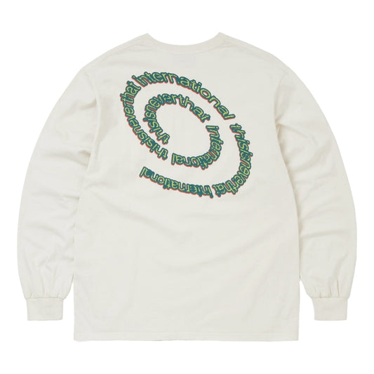 THIS IS NEVER THAT SPIRAL LOGO L/S TEE-LVORY