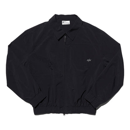 NINE POINT NINE SPIRAL LASER COACH JACKET-BLACK