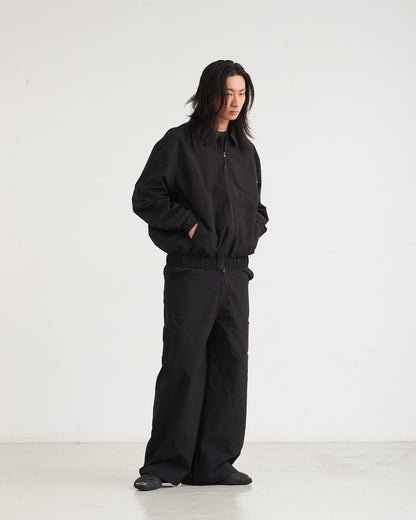 NINE POINT NINE SPIRAL LASER COACH JACKET-BLACK