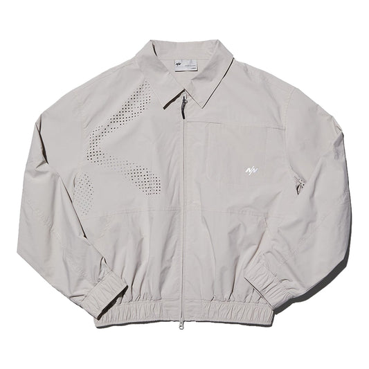 NINE POINT NINE SPIRAL LASER COACH JACKET-IVORY