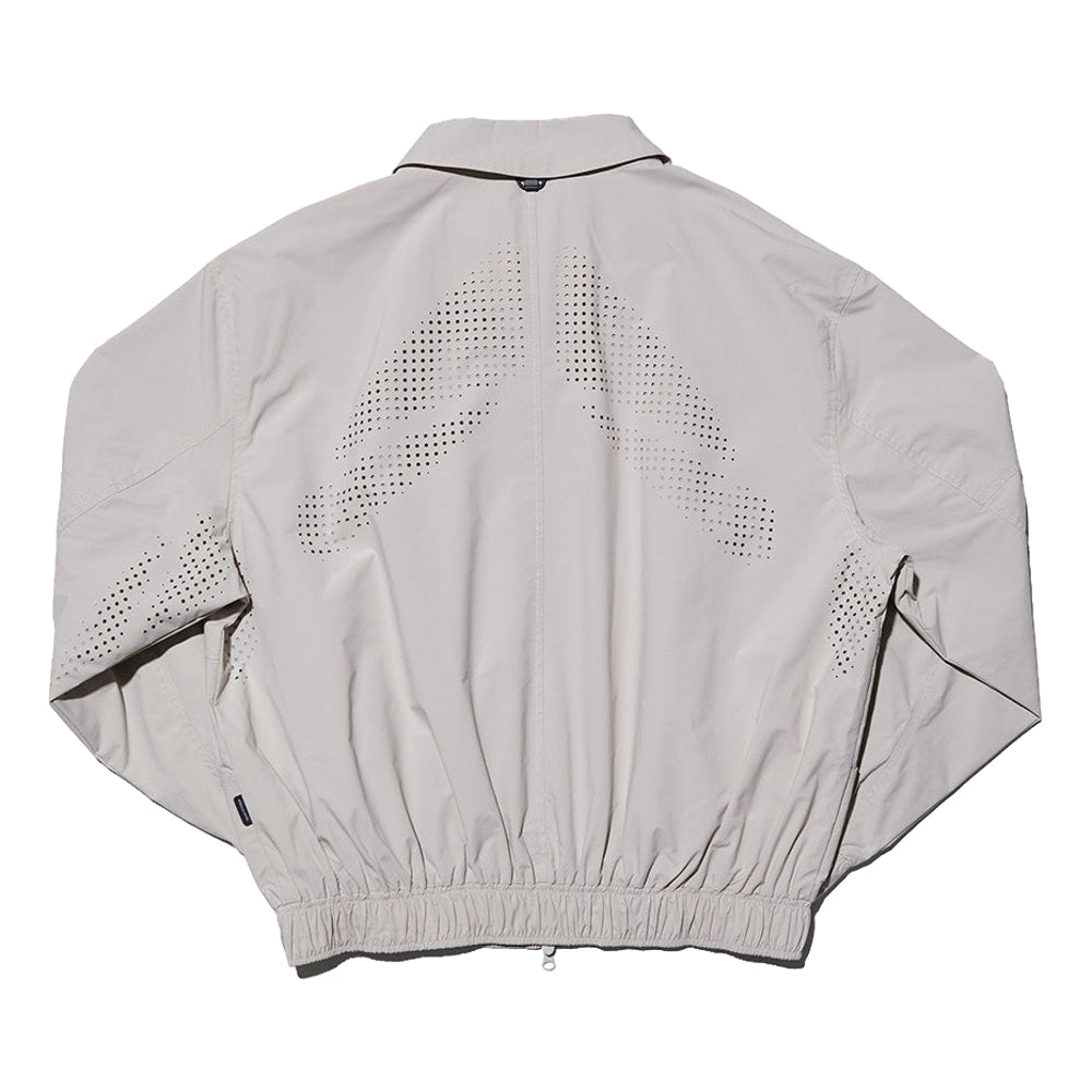 NINE POINT NINE SPIRAL LASER COACH JACKET-IVORY