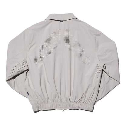 NINE POINT NINE SPIRAL LASER COACH JACKET-IVORY