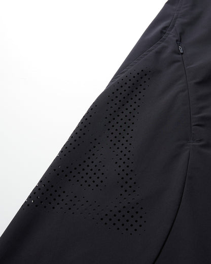 NINE POINT NINE SPIRAL LASER PANTS-BLACK