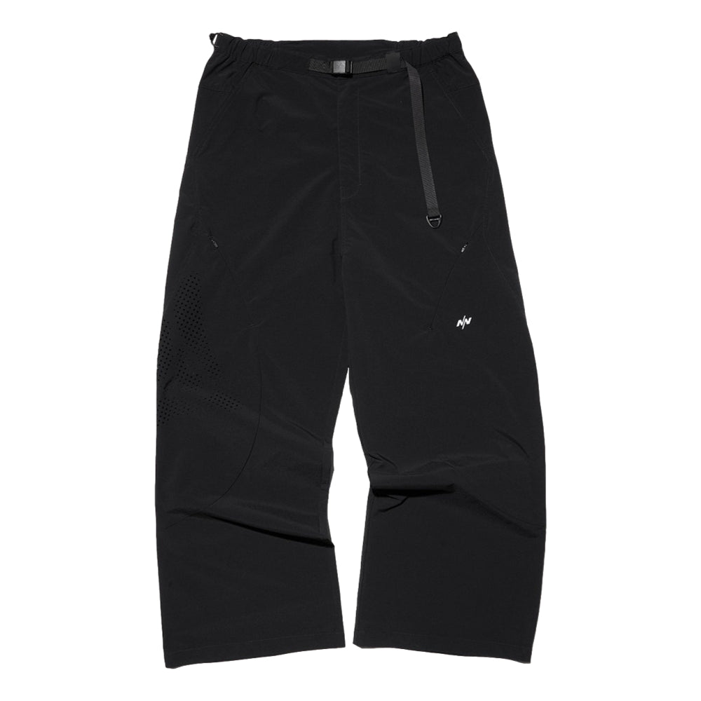 NINE POINT NINE SPIRAL LASER PANTS-BLACK
