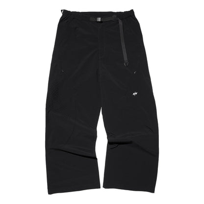 NINE POINT NINE SPIRAL LASER PANTS-BLACK