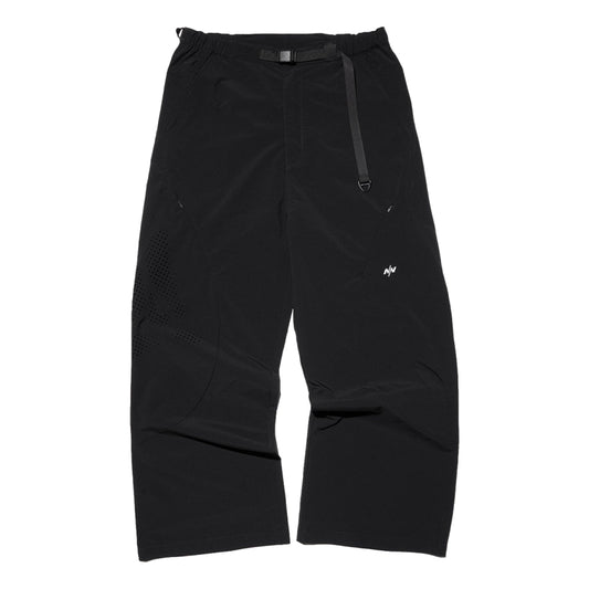 NINE POINT NINE SPIRAL LASER PANTS-BLACK