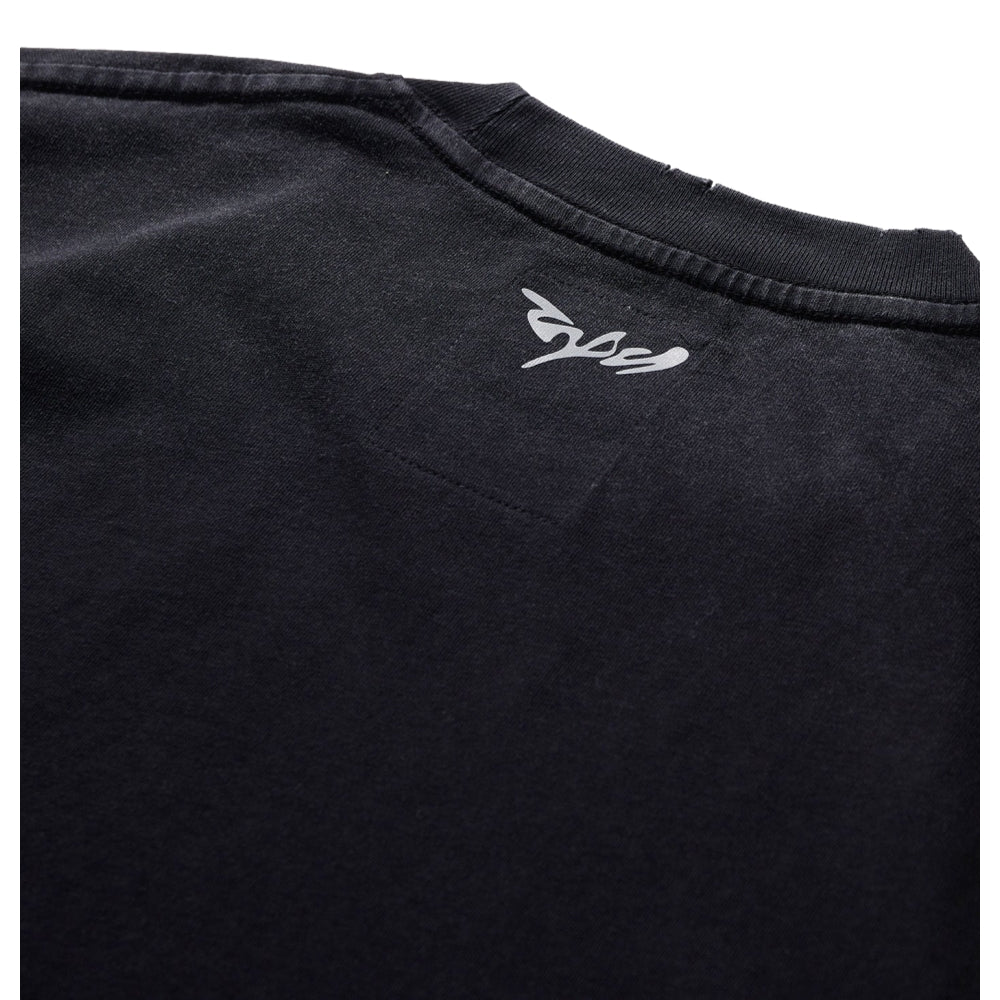 NINE POINT NINE SPIRAL LOGO TEE-GREY