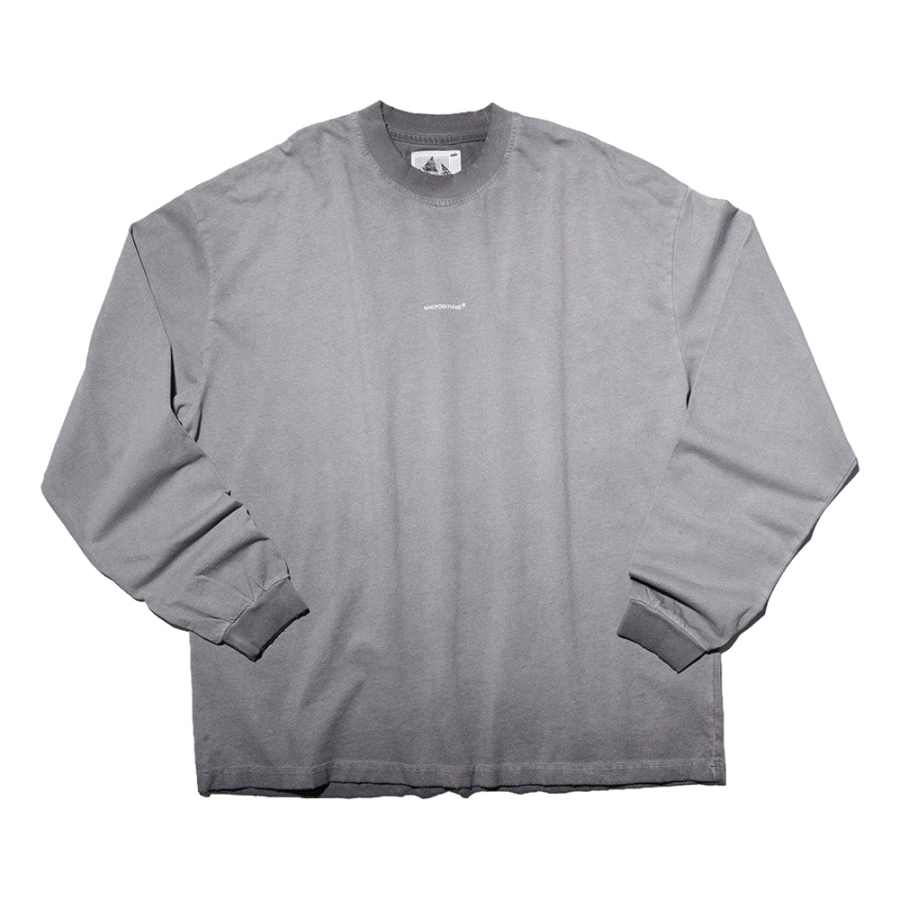 NINE POINT NINE SPIRAL LOGO TEE-GREY