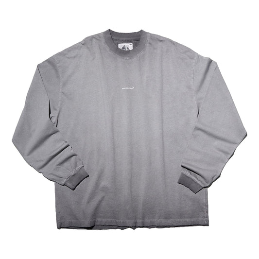 NINE POINT NINE SPIRAL LOGO TEE-GREY