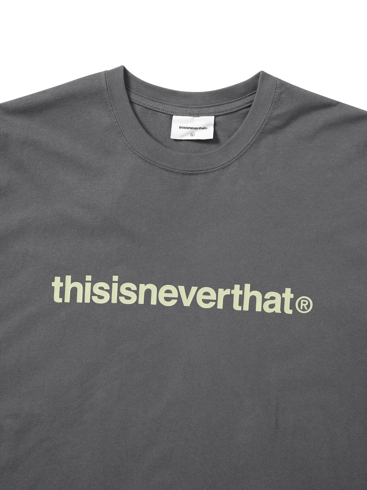 THIS IS NEVER THAT T-LOGO TEE-DARK GREY