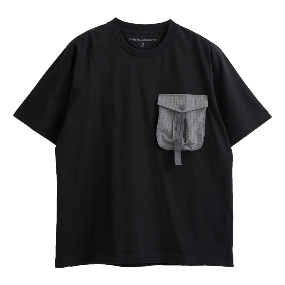 WHITE MOUNTAINEERING TAPE POCKET T-SHIRT-BLACK