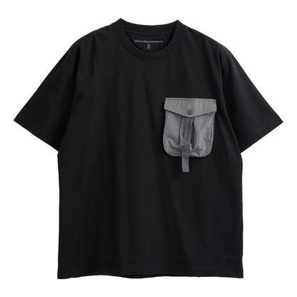 WHITE MOUNTAINEERING TAPE POCKET T-SHIRT-BLACK