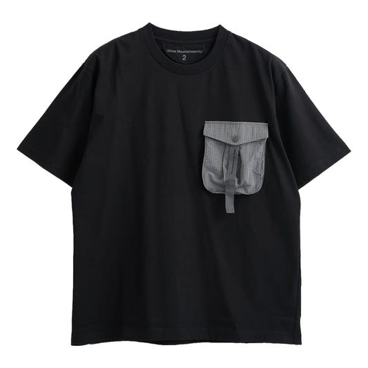 WHITE MOUNTAINEERING TAPE POCKET T-SHIRT-BLACK