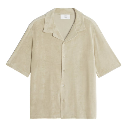MAISON KITSUNE TERRY RESORT SHIRT-TEA LEAF