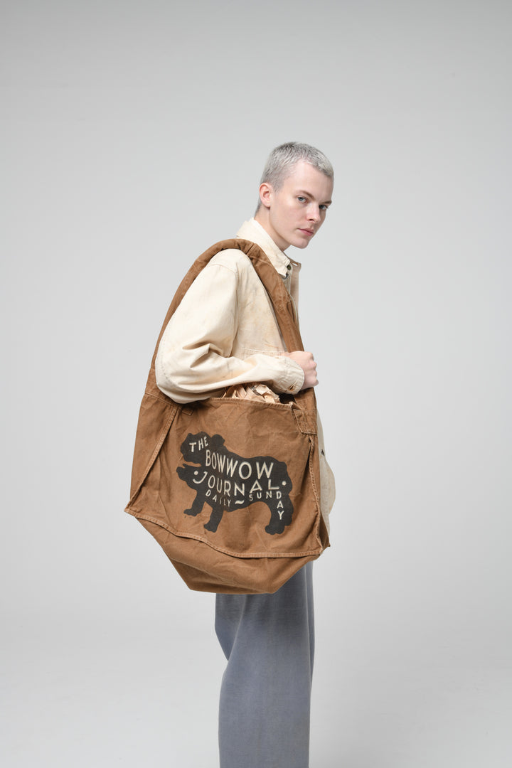 BOWWOW THE BOW WOW JOURNAL NEWSPAPER BAG AGED-BROWN
