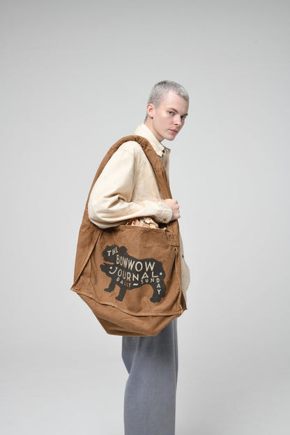 BOWWOW THE BOW WOW JOURNAL NEWSPAPER BAG AGED-BROWN