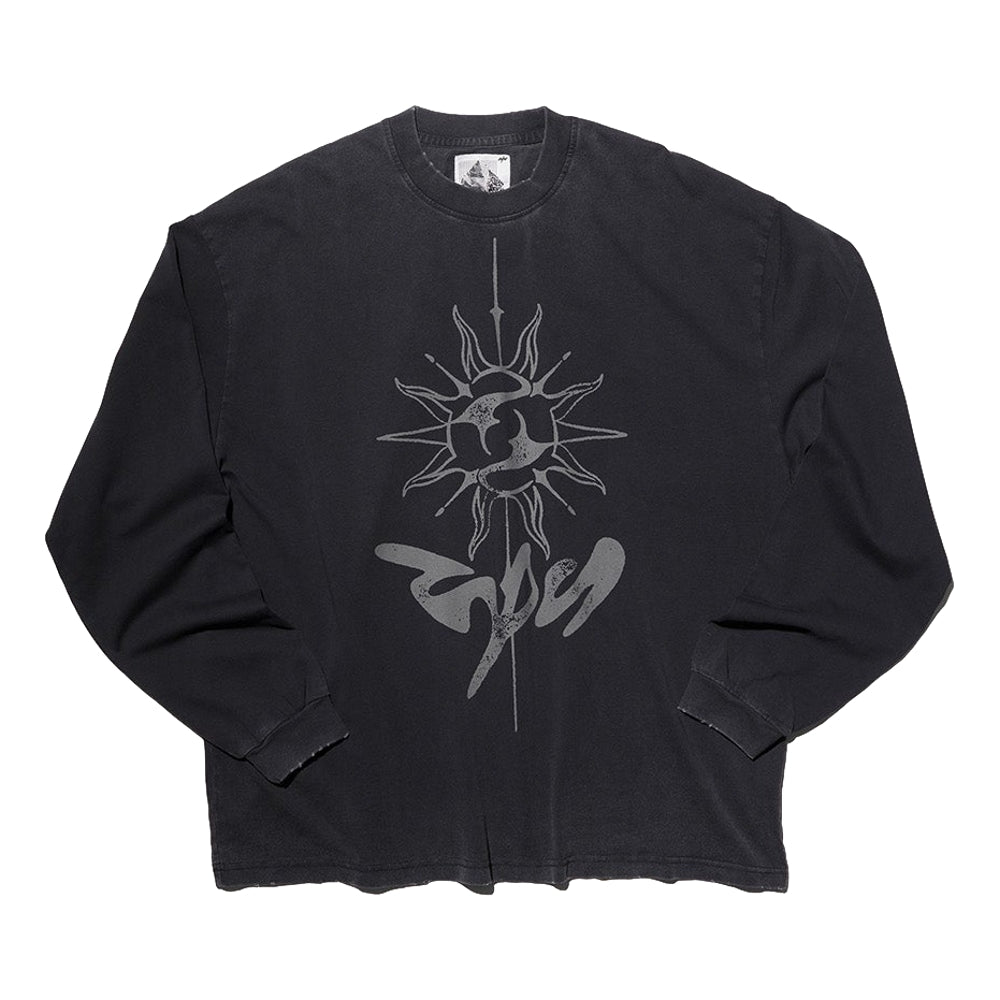 NINE POINT NINE "THE SUN" LS TEE-BLACK
